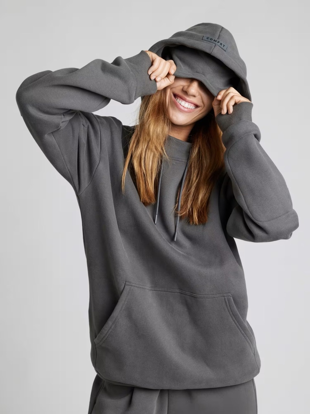 NWOT Comfrt Airplane Mode Travel Hoodie - Steel Grey L